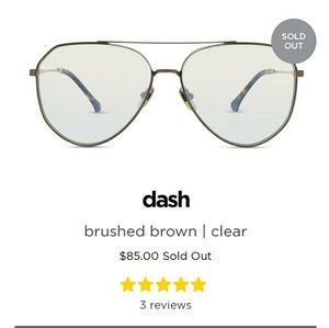Diff Dash Brown Framed Clear Lens